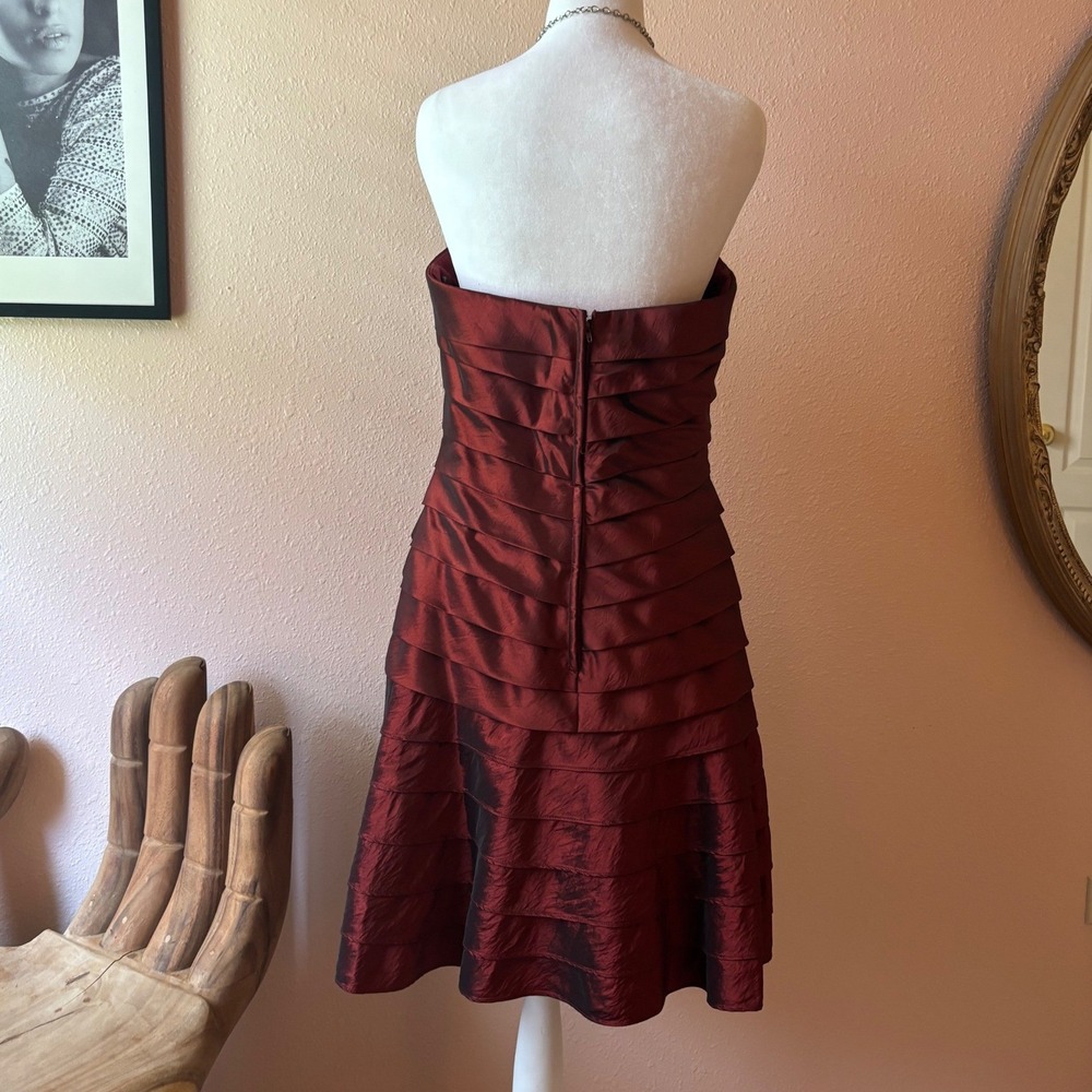 2000s Y2K Fairygoth Vampy Tiered Strapless Cocktail Dress - Picture 5 of 6
